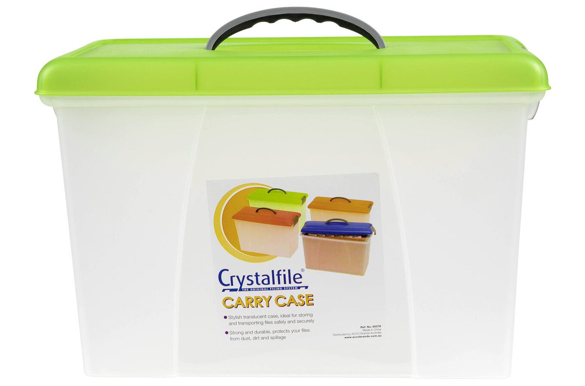 Crystalfile Carry Case 18L Lime Lid/Clear Base (Pack of 6) - view 2