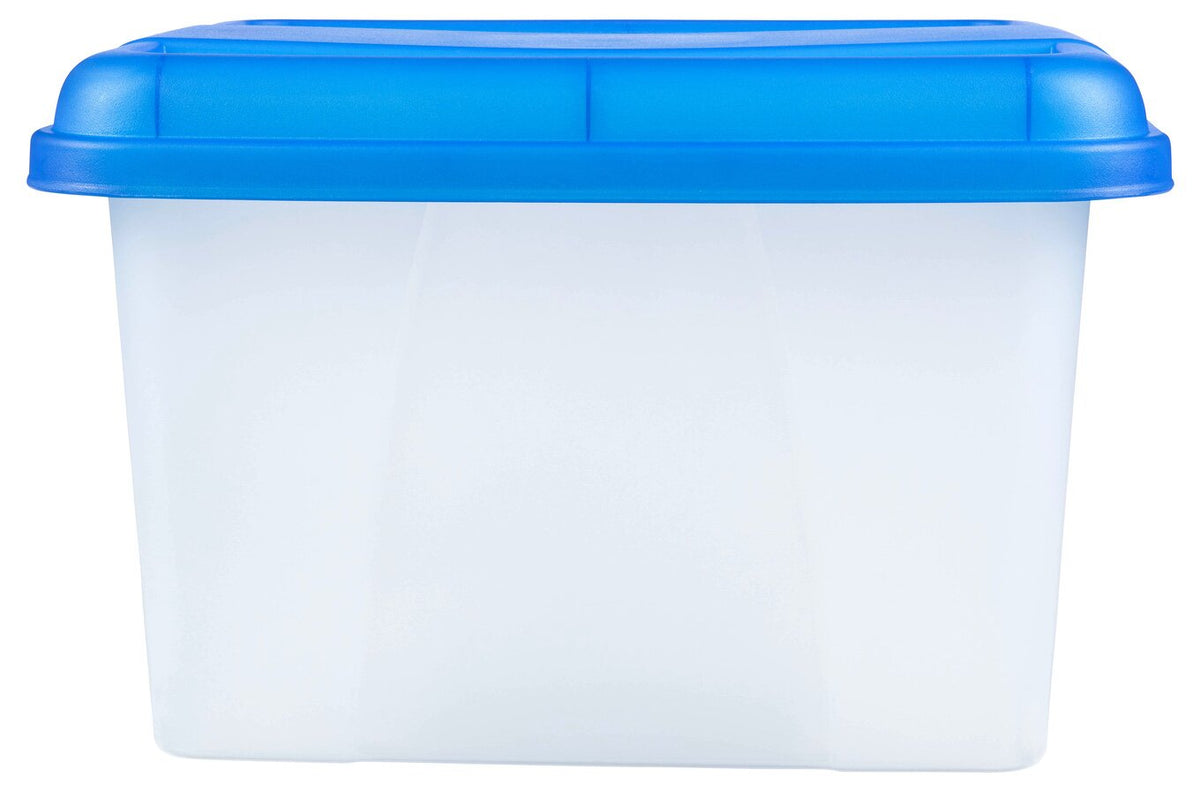 Crystalfile Porta Box 32L Blue Lid/Clear Base (Pack of 6)