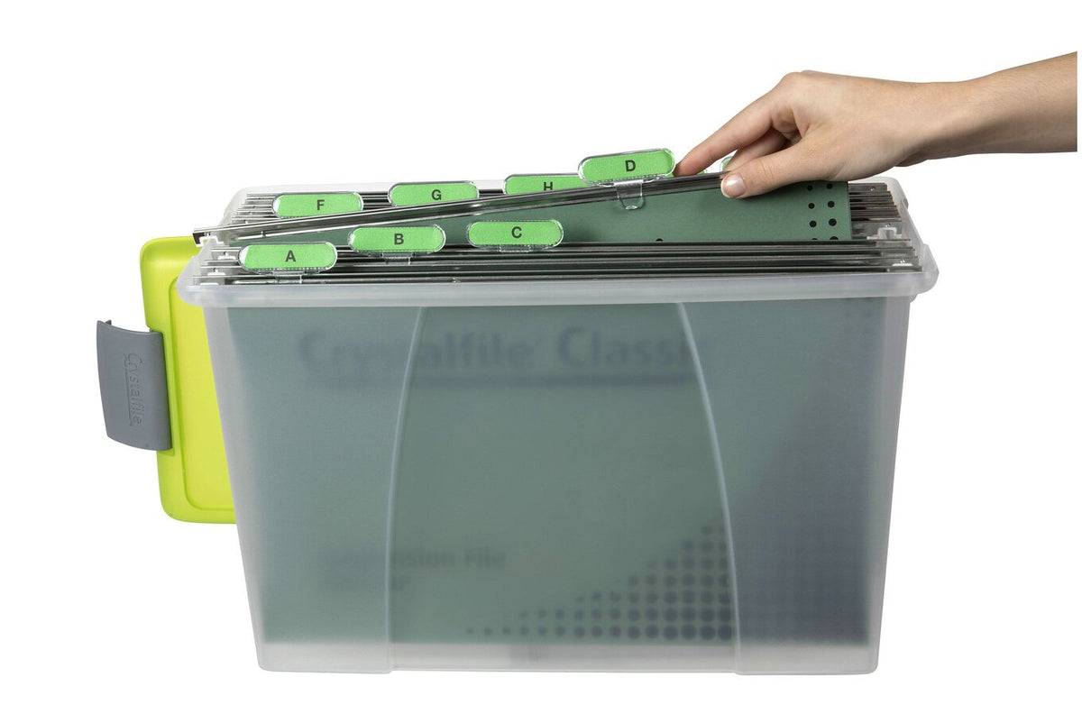 Crystalfile Carry Case 18L Lime Lid/Clear Base (Pack of 6) - view 4