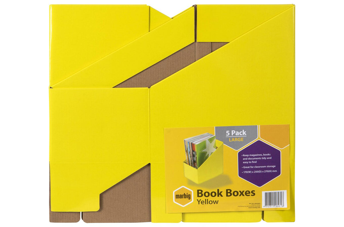 Marbig Book Box Large Yel (Pack of 5) - view 2