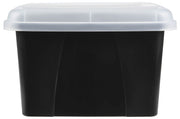 Crystalfile Porta Box Enviro 32L Clear Lid/Black Base (Pack of 6)