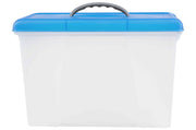 Crystalfile Carry Case 18L Blue Lid/Clear Base (Pack of 6)