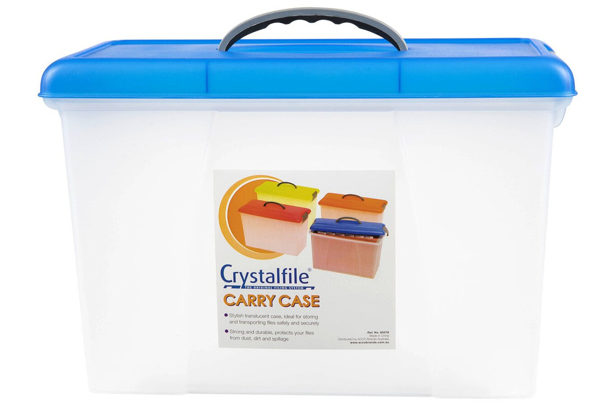 Crystalfile Carry Case 18L Blue Lid/Clear Base (Pack of 6) - view 2