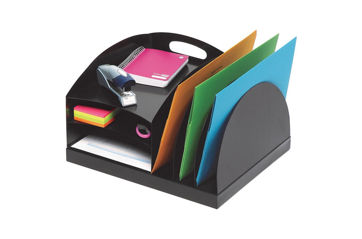 Marbig Organiser Desktop Metal 2 Way Black