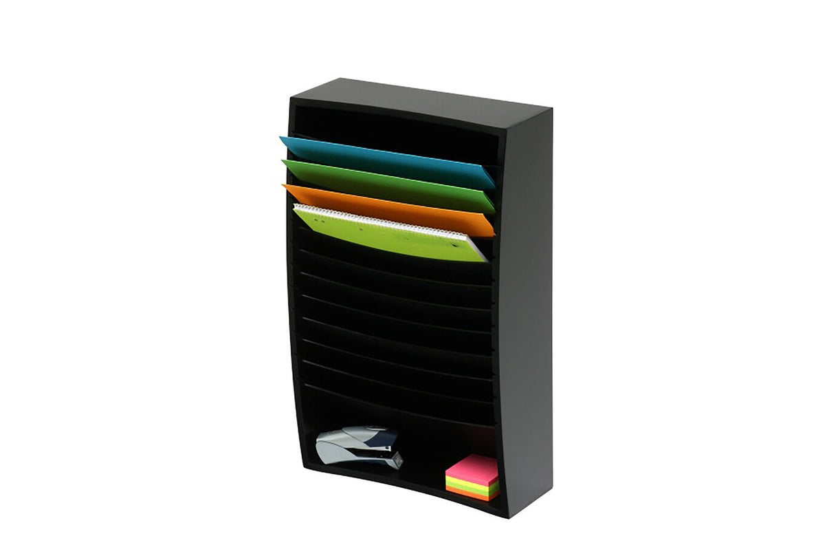 Marbig Organiser Desktop 12 Tier Black