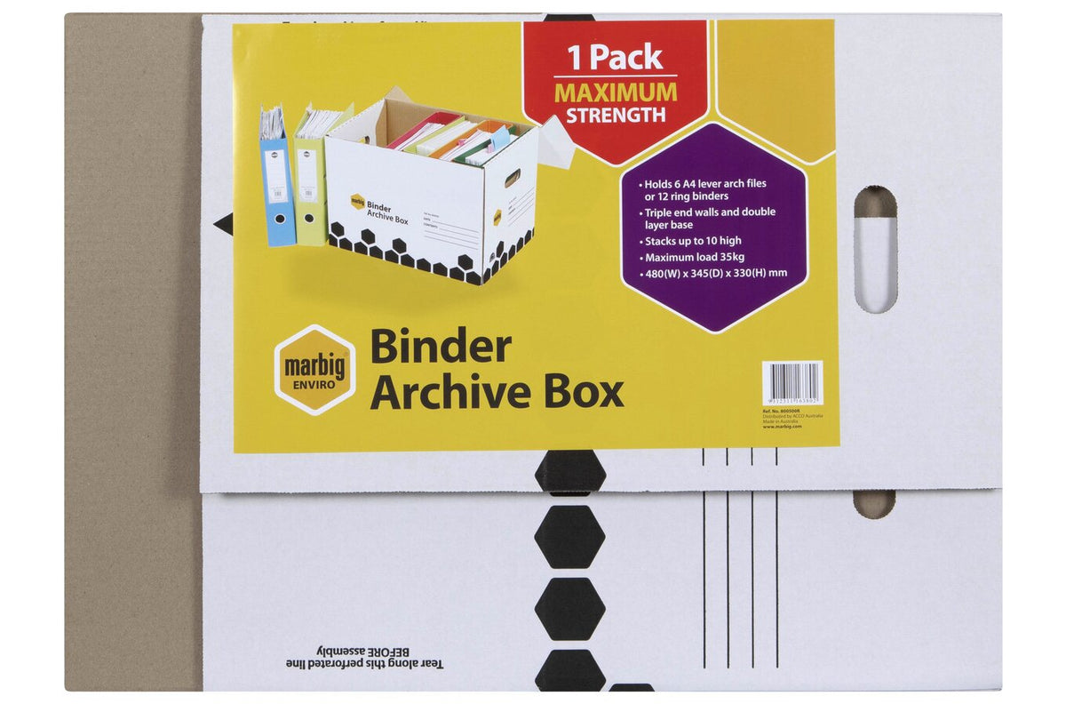 Marbig Archive Box Binder Retail (Pack of 5) - view 3