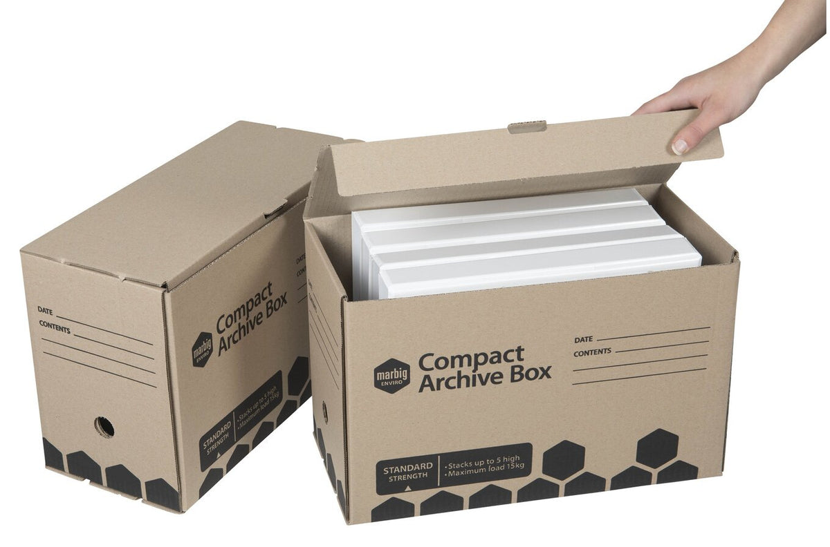 Marbig Archive Box Compact (3 Packs / 6 Total)