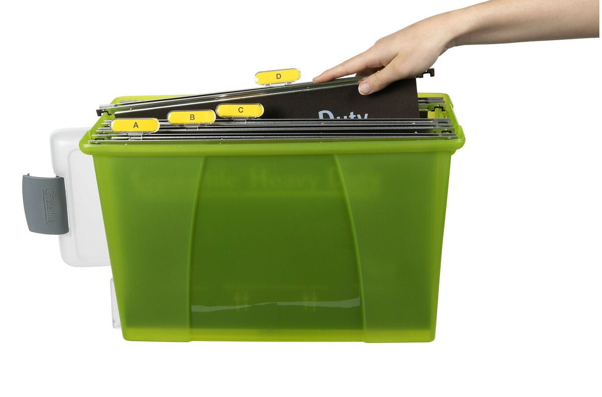 Crystalfile Carry Case Clear Lid/Lime Base (Pack of 6) - view 4