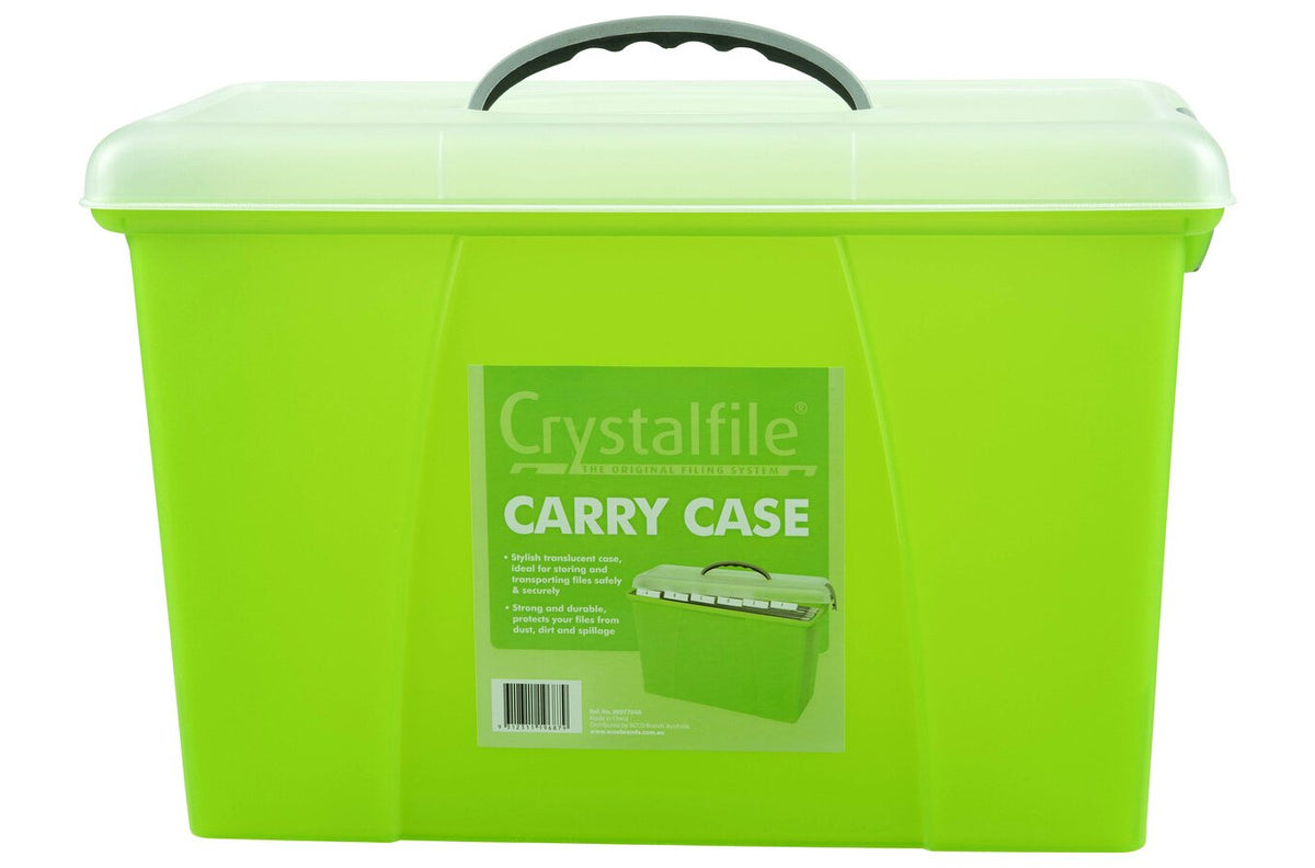 Crystalfile Carry Case Clear Lid/Lime Base (Pack of 6) - view 2