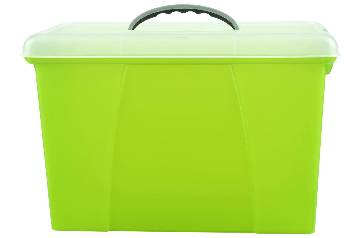Crystalfile Carry Case Clear Lid/Lime Base (Pack of 6)