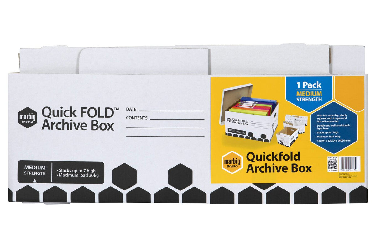 Marbig Archive Box Quickfold Retail (Pack of 10) - view 3