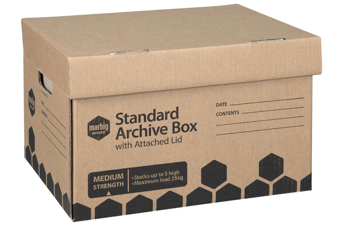Marbig Enviro Archive Box Attached Lid (Pack of 10) - view 2