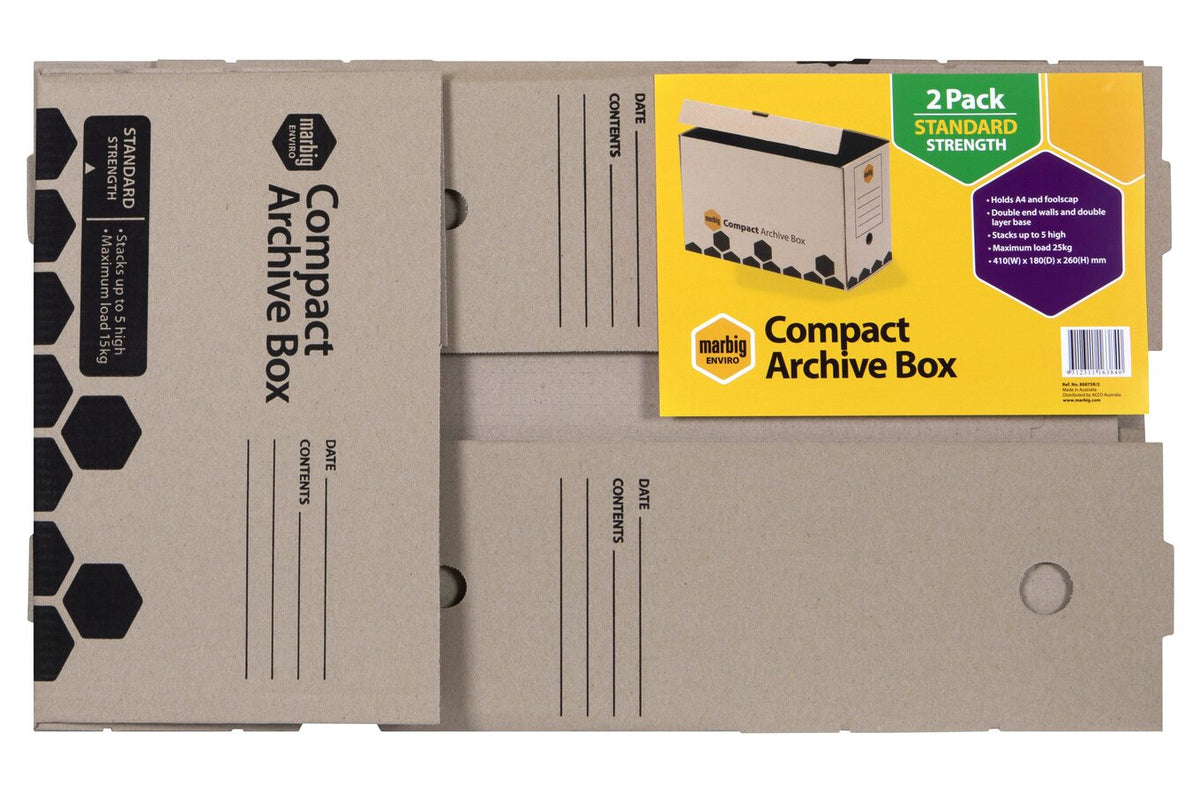 Marbig Archive Box Compact (3 Packs / 6 Total) - view 3