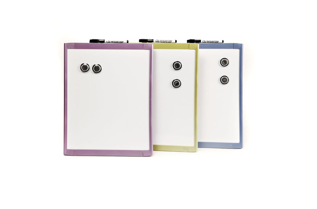 Quartet Basics Whiteboard 280 x 360mm Assorted (Pack of 4)