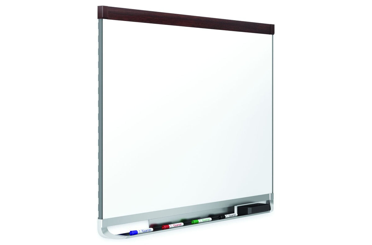 Quartet Whiteboard Porcelain 635 x 895mm Mahogany