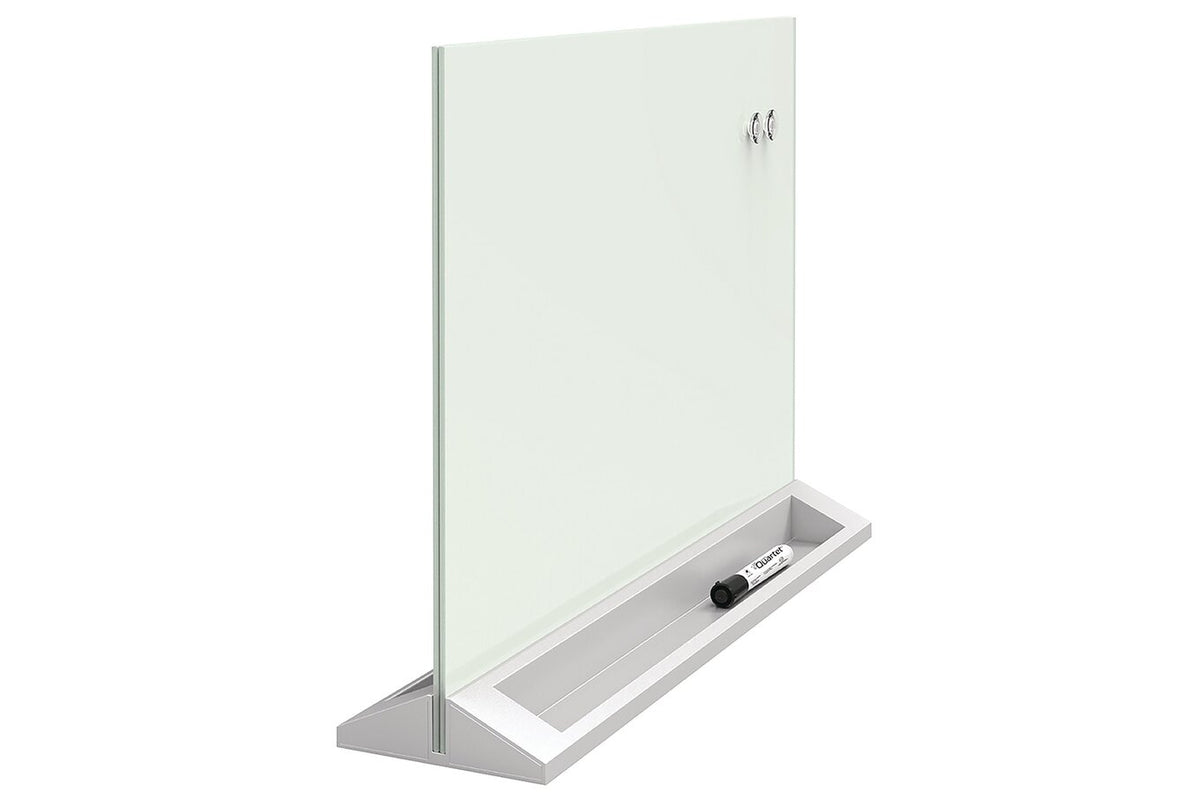 Quartet Glass Board Desktop Panel Magnetic D/Erase 430 x 584mm