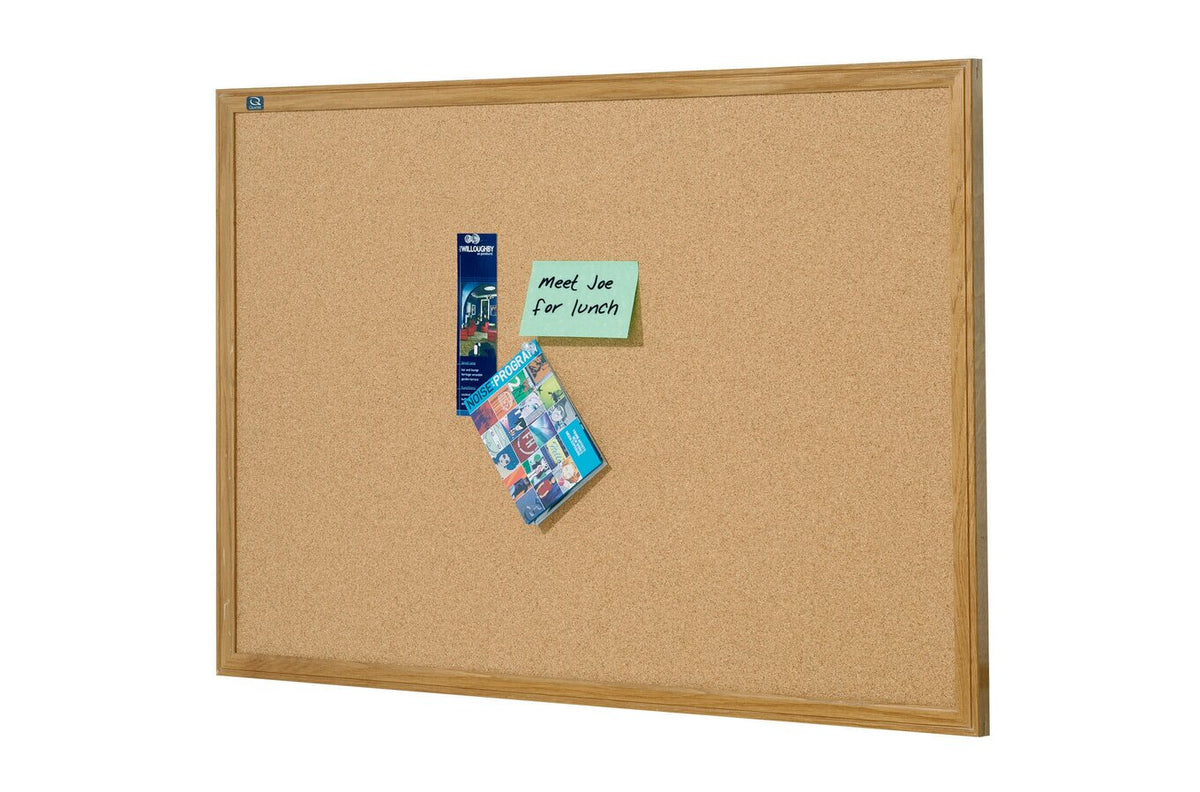 Quartet Corkboard Oak Frame 600 x 900mm
