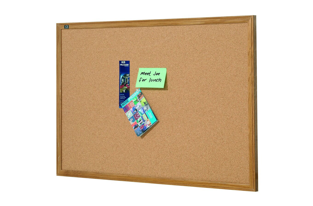 Quartet Corkboard Oak Frame 1200 x 1800mm
