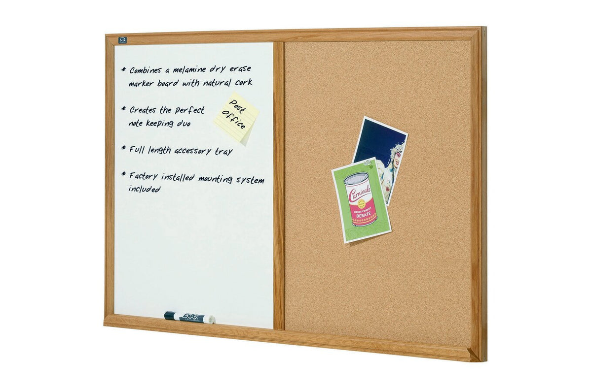 Quartet Combo Board Oak Frame 900 x 1200mm