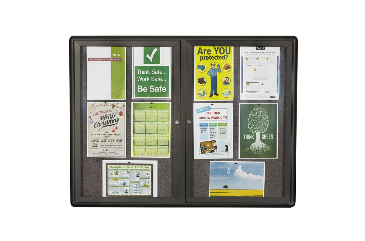 Quartet Enclosed Board Fabric 900 x 1200mm 2 Door