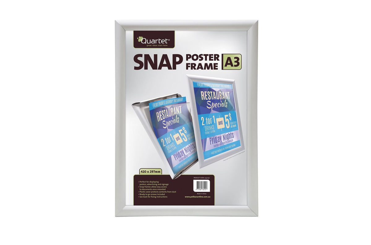 Quartet Display Board Snap Frame A3 25mm