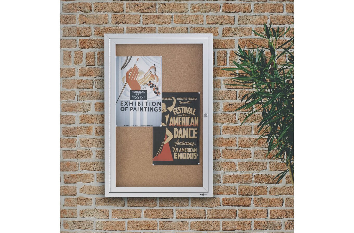 Quartet Enclosed Board Cork 600 x 900mm 1 Door - view 5