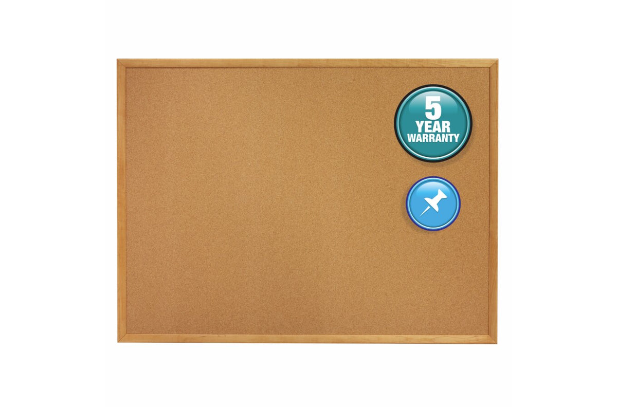 Quartet Corkboard Oak Frame 900 x 1200mm