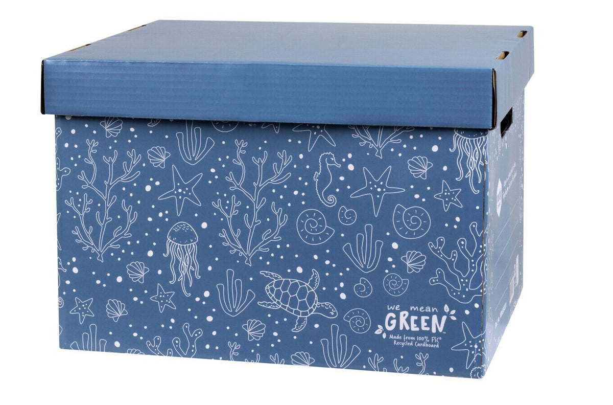 Marbig Enviro "we Mean Green" Archive Box Sea Blue (Pack of 4) - view 2