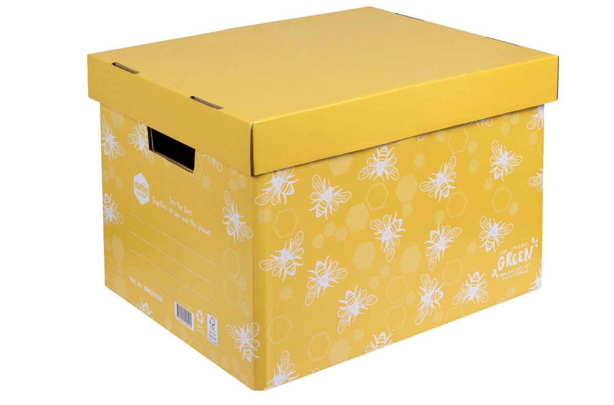 Marbig Enviro We Mean Green Archive Box Yellow (Pack of 4) - view 3