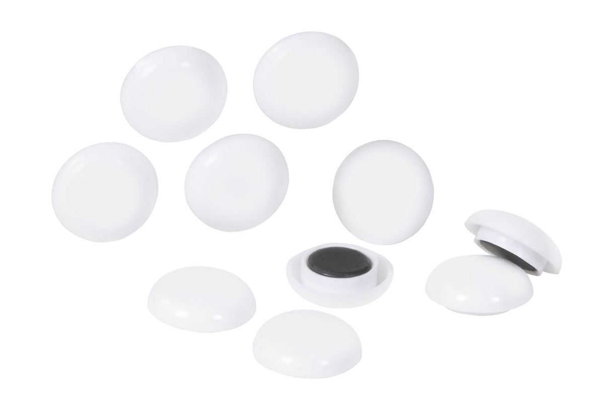 Quartet Magnet Buttons 20mm White (5 Packs / 50 Total) - view 2