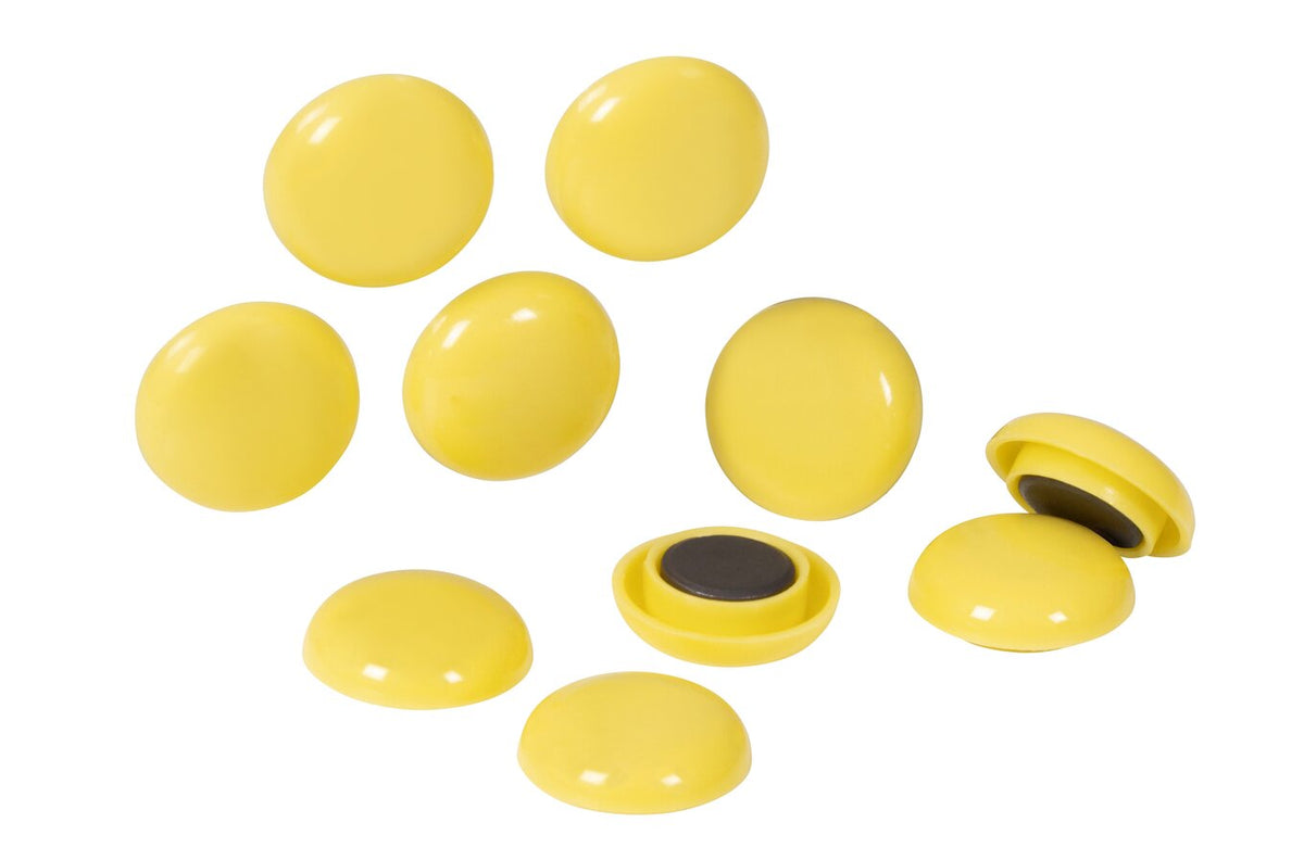 Quartet Magnet Buttons 20mm Yellow (5 Packs / 50 Total) - view 2