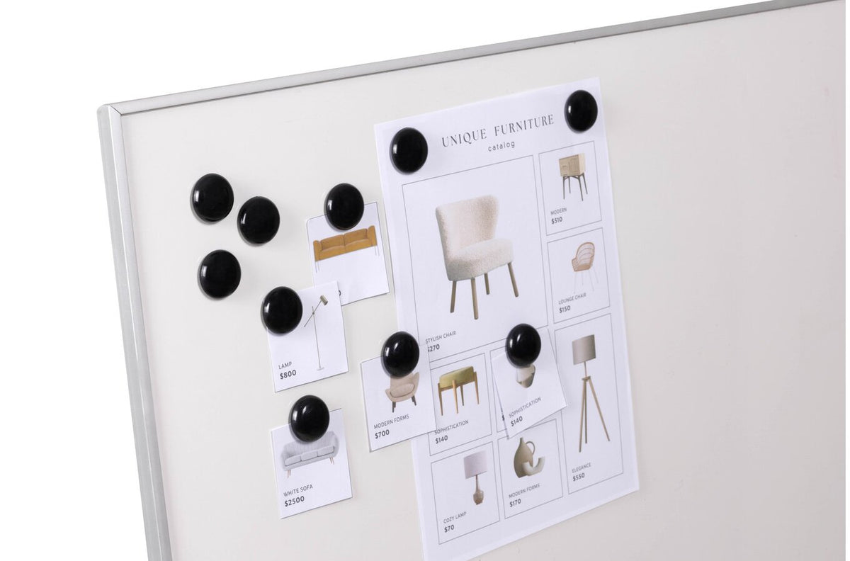 Quartet Magnet Buttons 30mm Black (5 Packs / 50 Total) - view 3