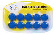 Quartet Magnet Buttons 30mm Blue (5 Packs / 50 Total)