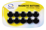 Quartet Magnet Buttons 40mm Black (5 Packs / 50 Total)