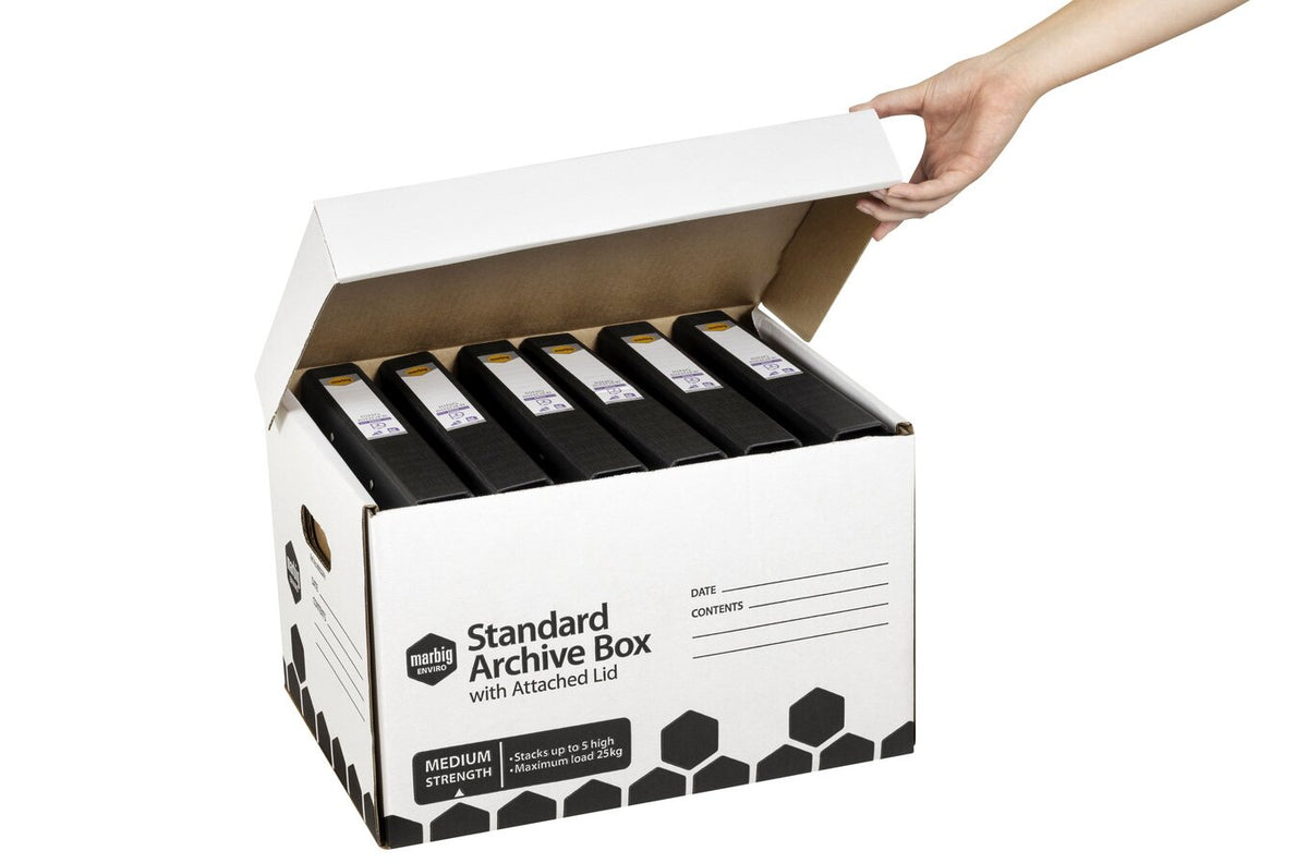Marbig Enviro Archive Box with Attached Lid (Pack of 10) - view 4