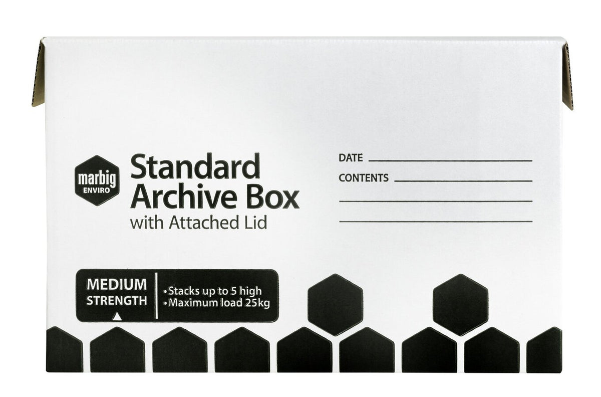 Marbig Enviro Archive Box with Attached Lid (Pack of 10) - view 2