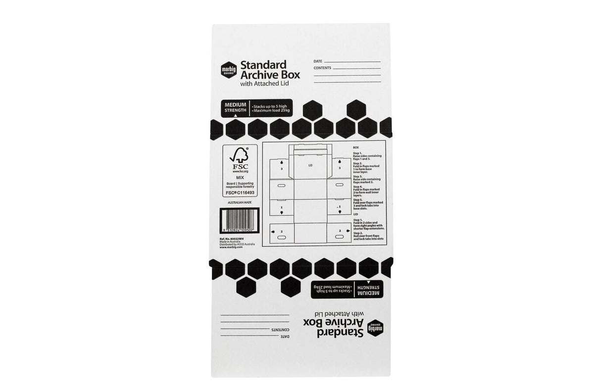 Marbig Enviro Archive Box with Attached Lid (Pack of 10) - view 5