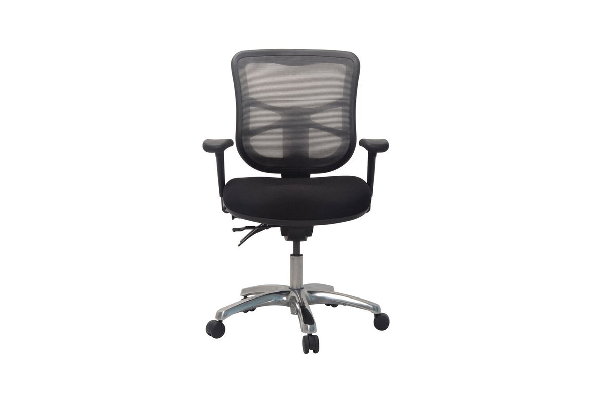 Buro Metro Chair with Seat Slide & Arms, Aluminium Base - view 4