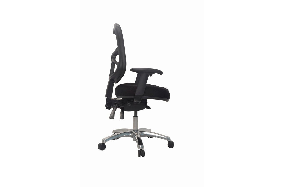 Buro Metro Chair with Seat Slide & Arms, Aluminium Base - view 5