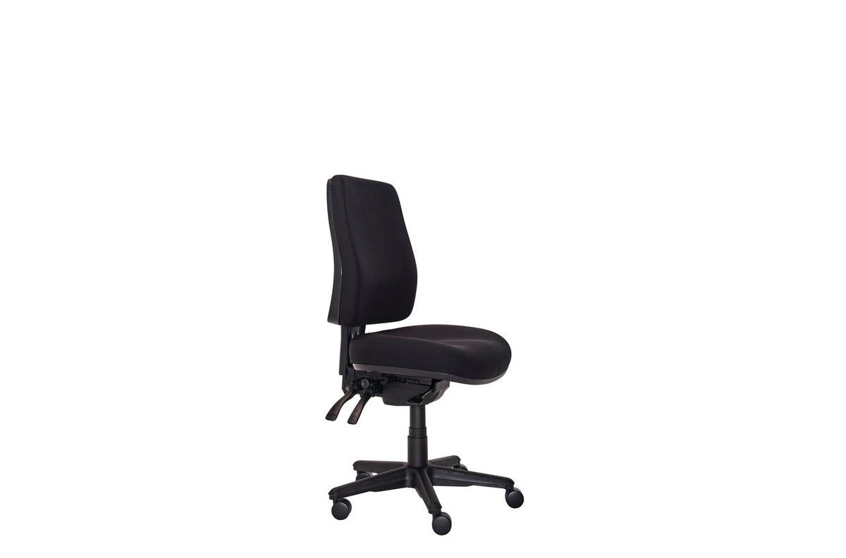 Buro Roma 3 Lever High Back Chair, Black Fabric