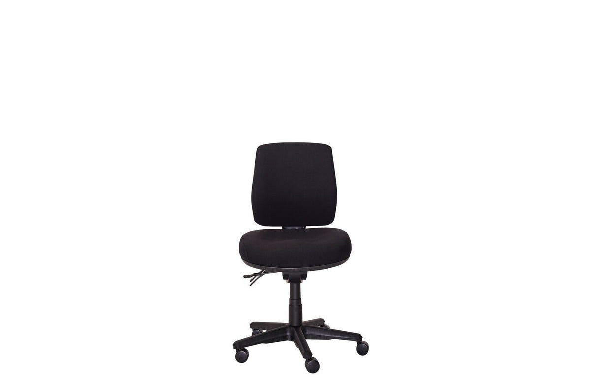 Buro Roma 3 Lever Mid Back Chair, Black Fabric - view 4
