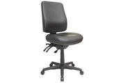 Buro Roma 3 Lever High Back Chair, Dillon PU Black Fabric