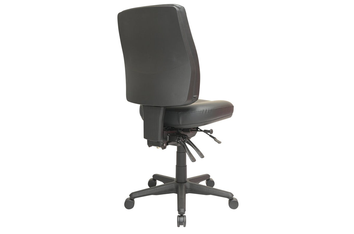Buro Roma 3 Lever High Back Chair, Dillon PU Black Fabric - view 6
