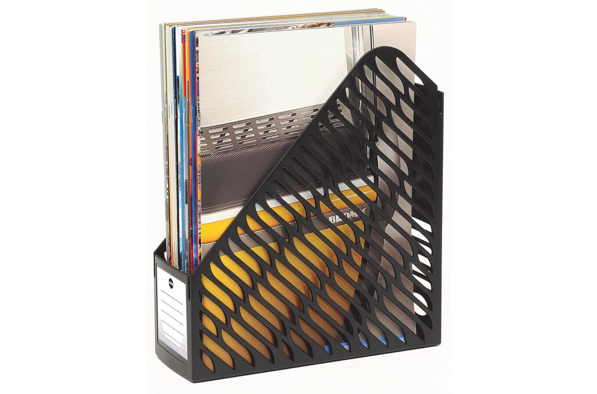 Marbig Magazine Rack Twin Pack Black (Pack of 4)