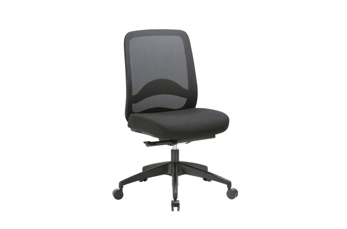 Buro Vela Chair-mesh Back No Arms Black