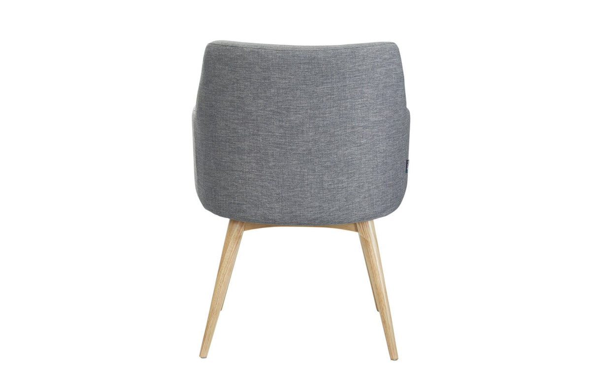 Konfurb Hady Chair, Keylargo Ash Fabric - 4 Leg Wood Base - view 3