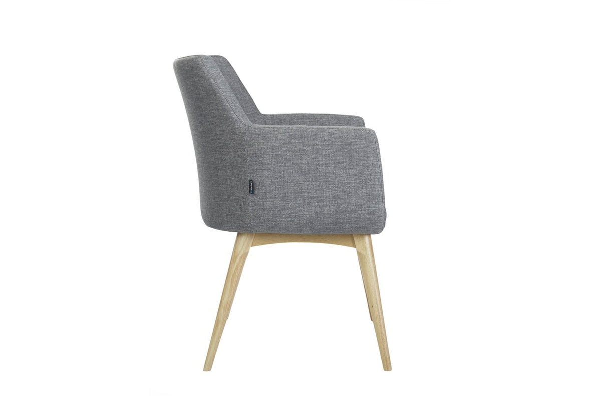 Konfurb Hady Chair, Keylargo Ash Fabric - 4 Leg Wood Base - view 4
