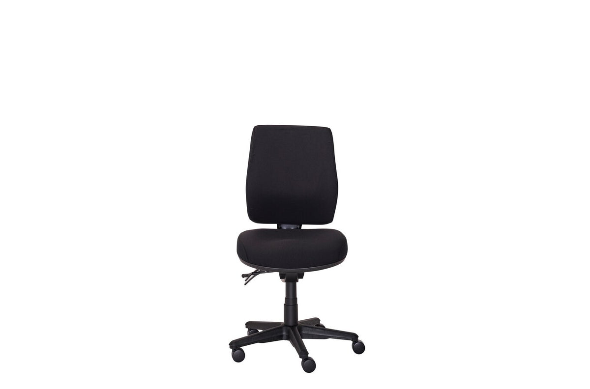 Buro Roma 3 Lever High Back Chair, Black Fabric - view 6