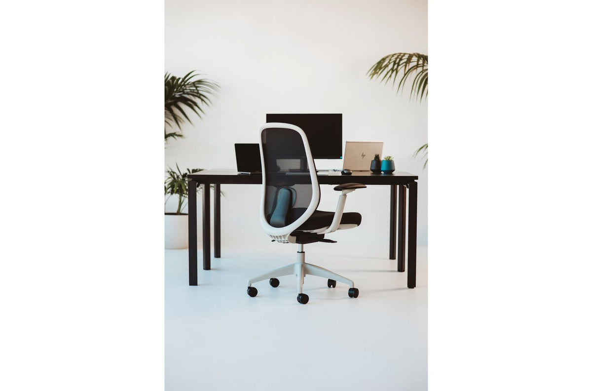 Buro Force Chair, Light Grey Frame & Black Seat - view 6