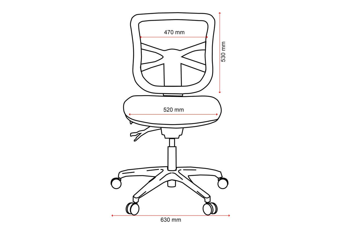 Buro Metro Chair with Seat Slide, Aluminium Base - view 2
